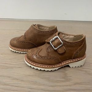 Toddler Single Monk Strap Wingtip Shoes- Size 5c